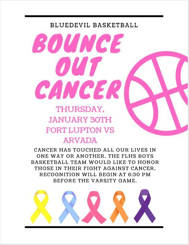 Bounce out Cancer Flyer for FLHS