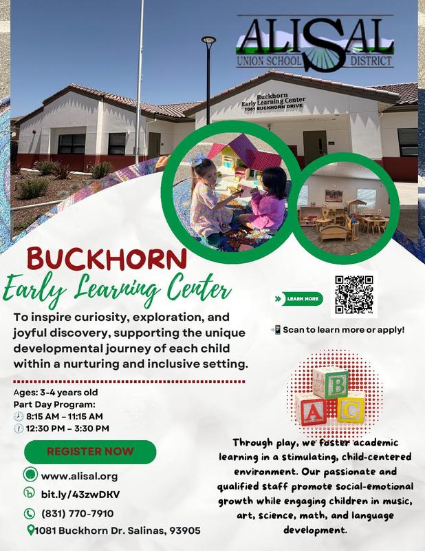 Flier describing enrollment info at Buckhorn