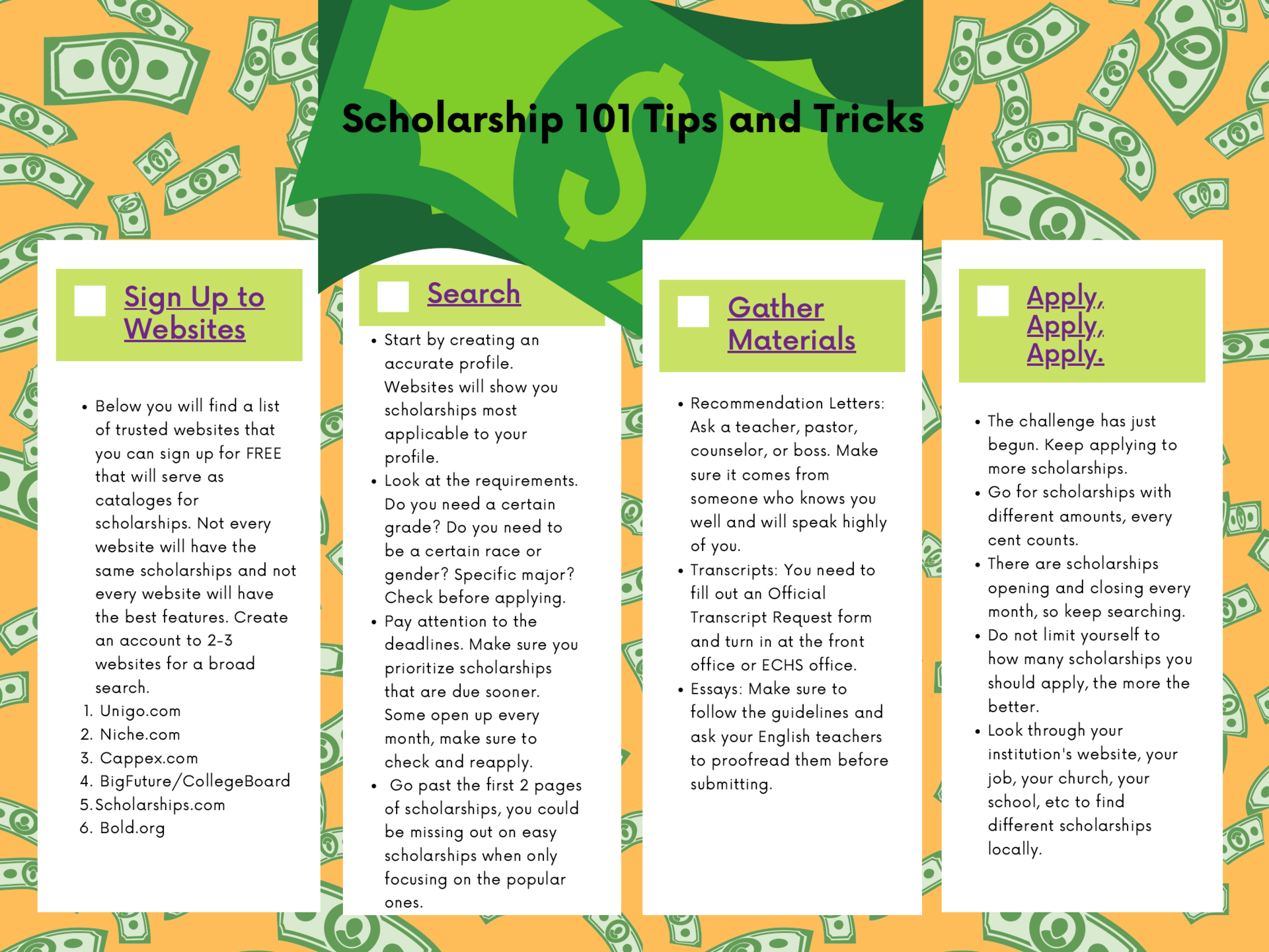 scholarship tips