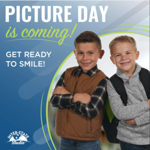Picture Day is Coming graphic with 2 boys smiling