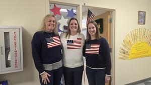 Second-grade teachers with Lower School Director