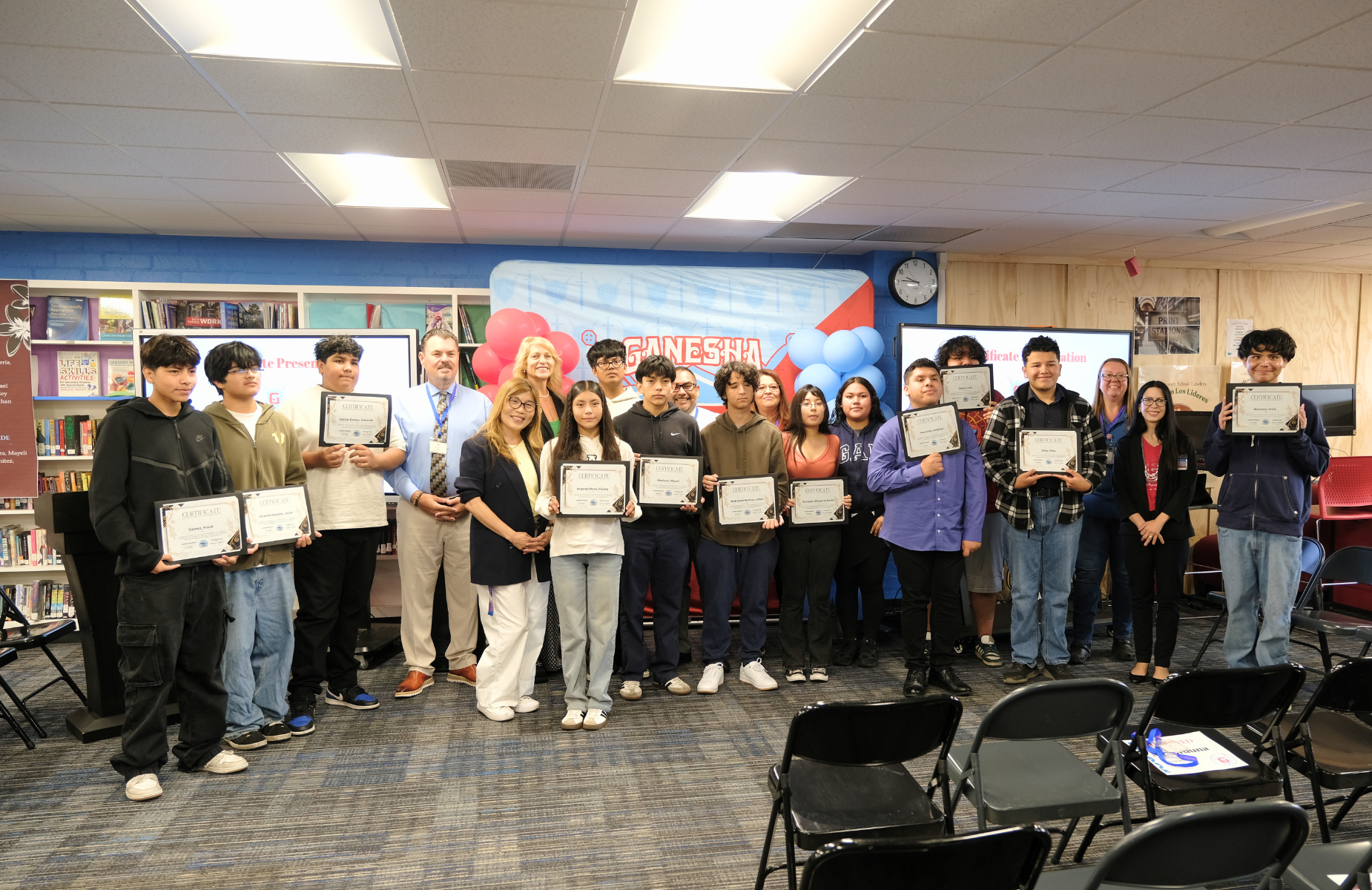 Ganesha High Celebrates 17 English Proficiency Achievers