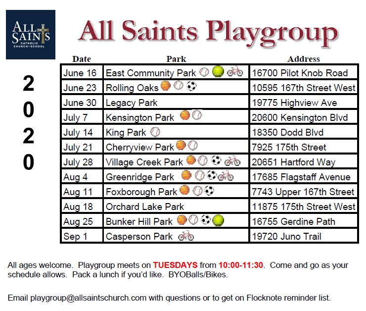 Playgroup Summer 2020