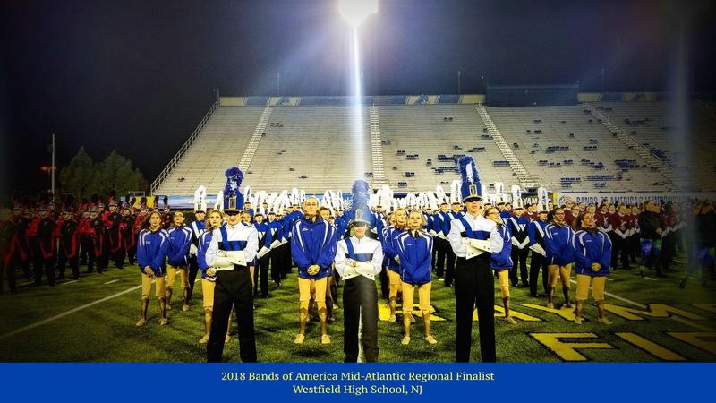 For the first time in school history, the Westfield High School Marching Band was a 2018 Bands of America Mid-Atlantic Regional Finalist at the prestigious competition on October 20.