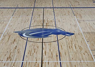 logo on new gym floor