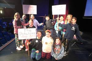 Page Elementary top 3 winning teams in the Battle of the Books.