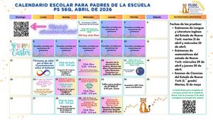 April Parent Calendar (Spanish)