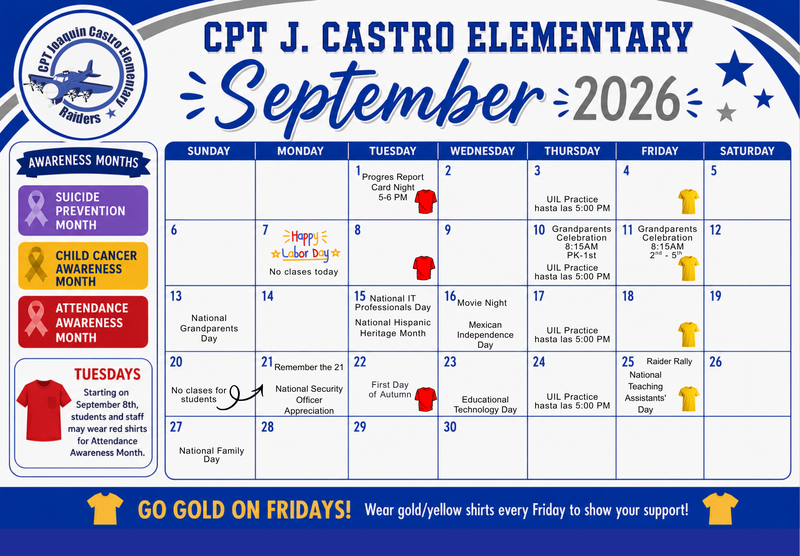 September Monthly Calendar Featured Photo
