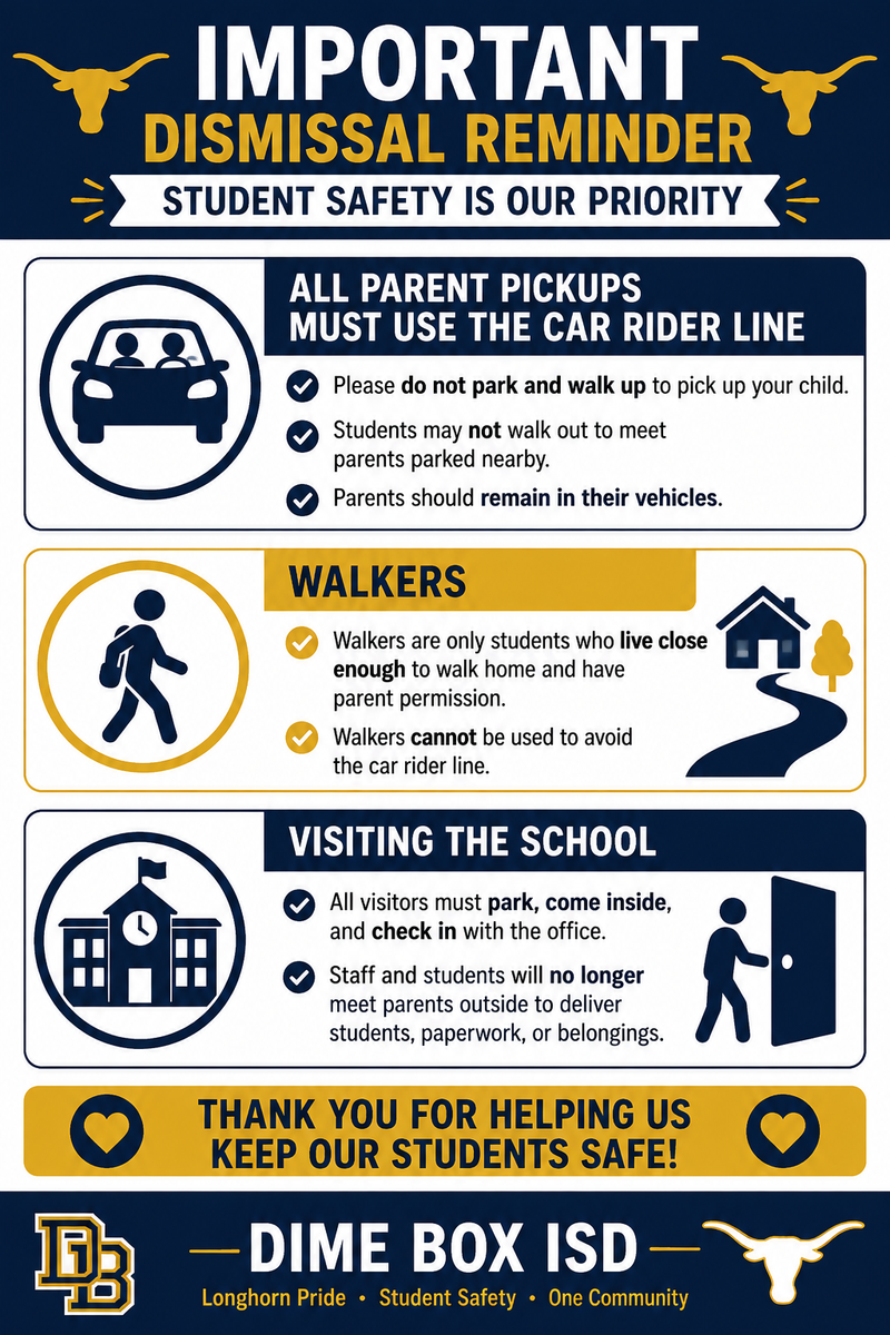 IMPORTANT PICKUP & DISMISSAL PROCEDURES Thumbnail Image