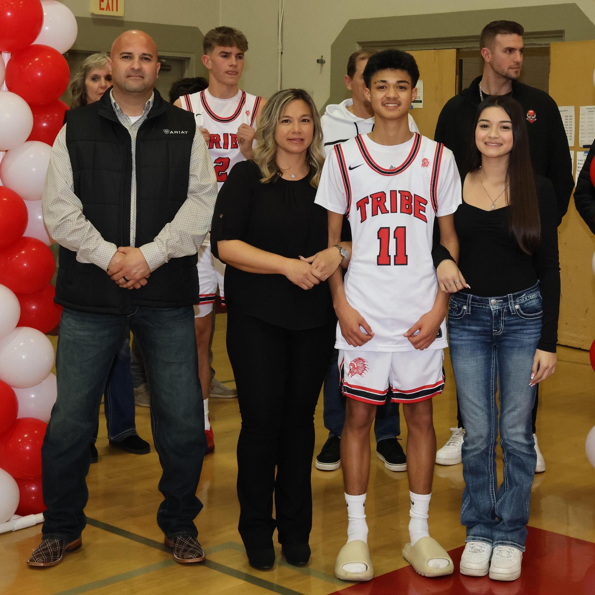 seniors posing with their escorts