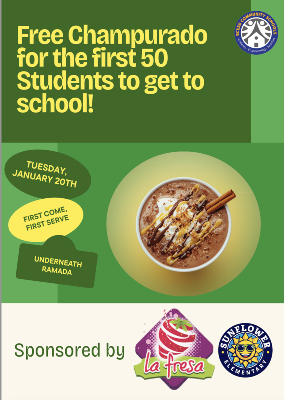 Arrive early and be one of the first 50 students to receive a delicious champurado!