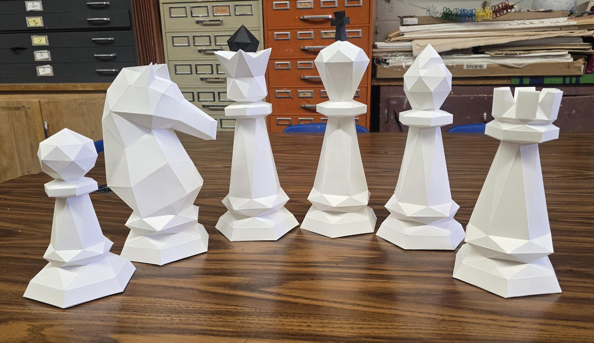 Papercraft Chess Set