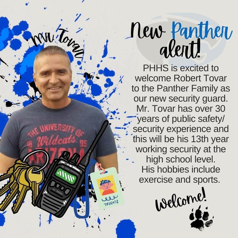 graphic with info about a new staff member