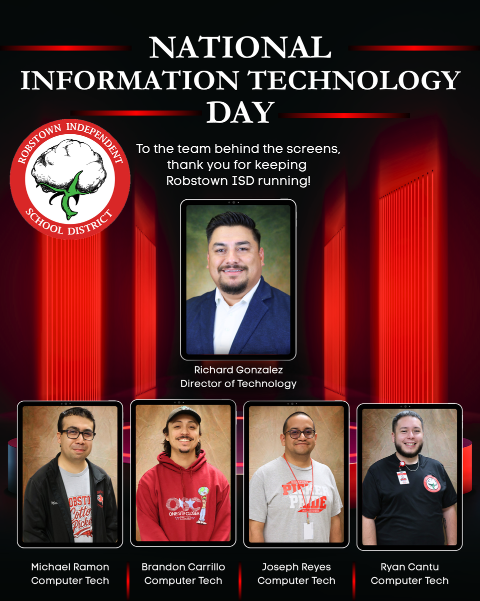 National Information Technology Day poster featuring a team and a gratitude message.