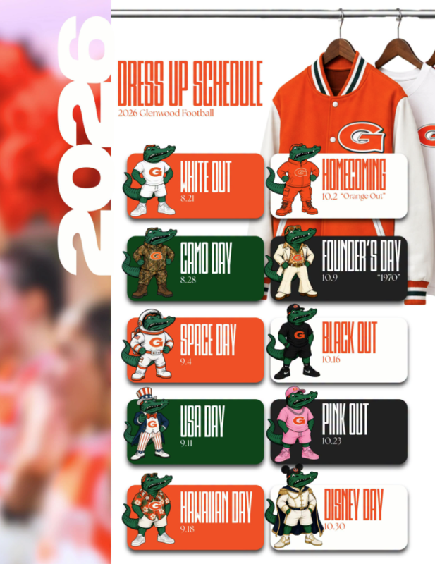 2026 Football Dress Up Schedule Thumbnail Image