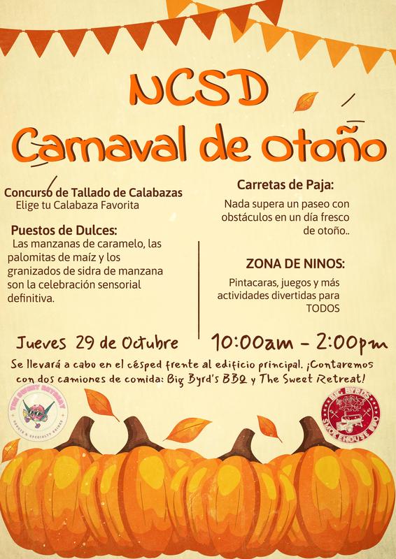 Spanish Version of Fall Carnival Flier Oct 29, 2026