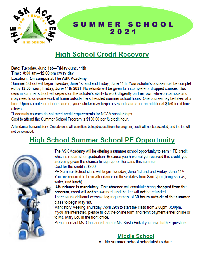 summer school info