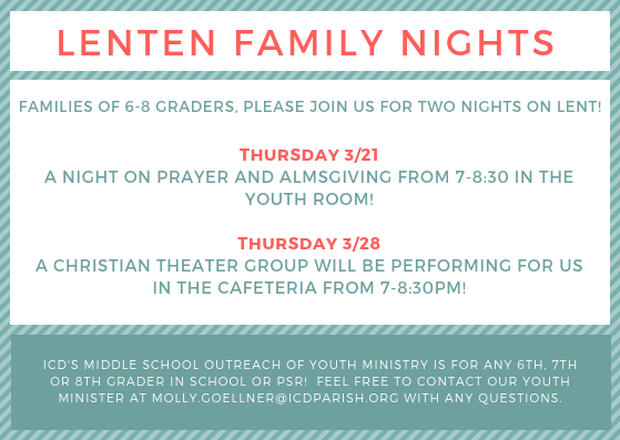 Youth Ministry Upcoming Events Featured Photo