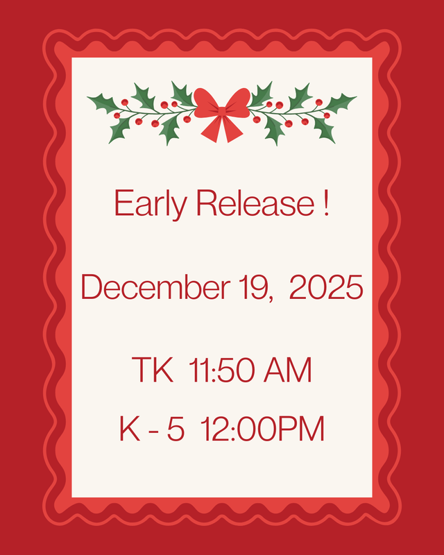 Early Dismissal December 19th
