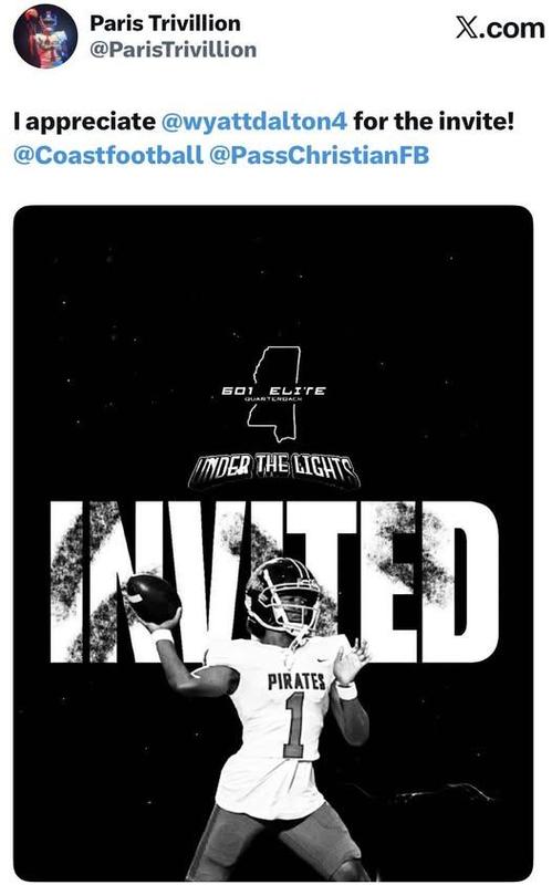 Paris Trivillion (QB) earns an invite to the 601 Elite — and that’s what happens when the work shows up on film.