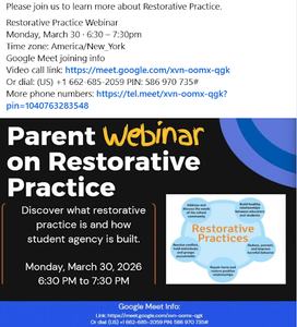 Restorative Practice Parent Webinar