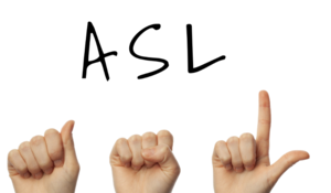 Fingerspelling 'A S L'
