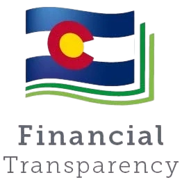 Colorado flag with Financial Transparency text