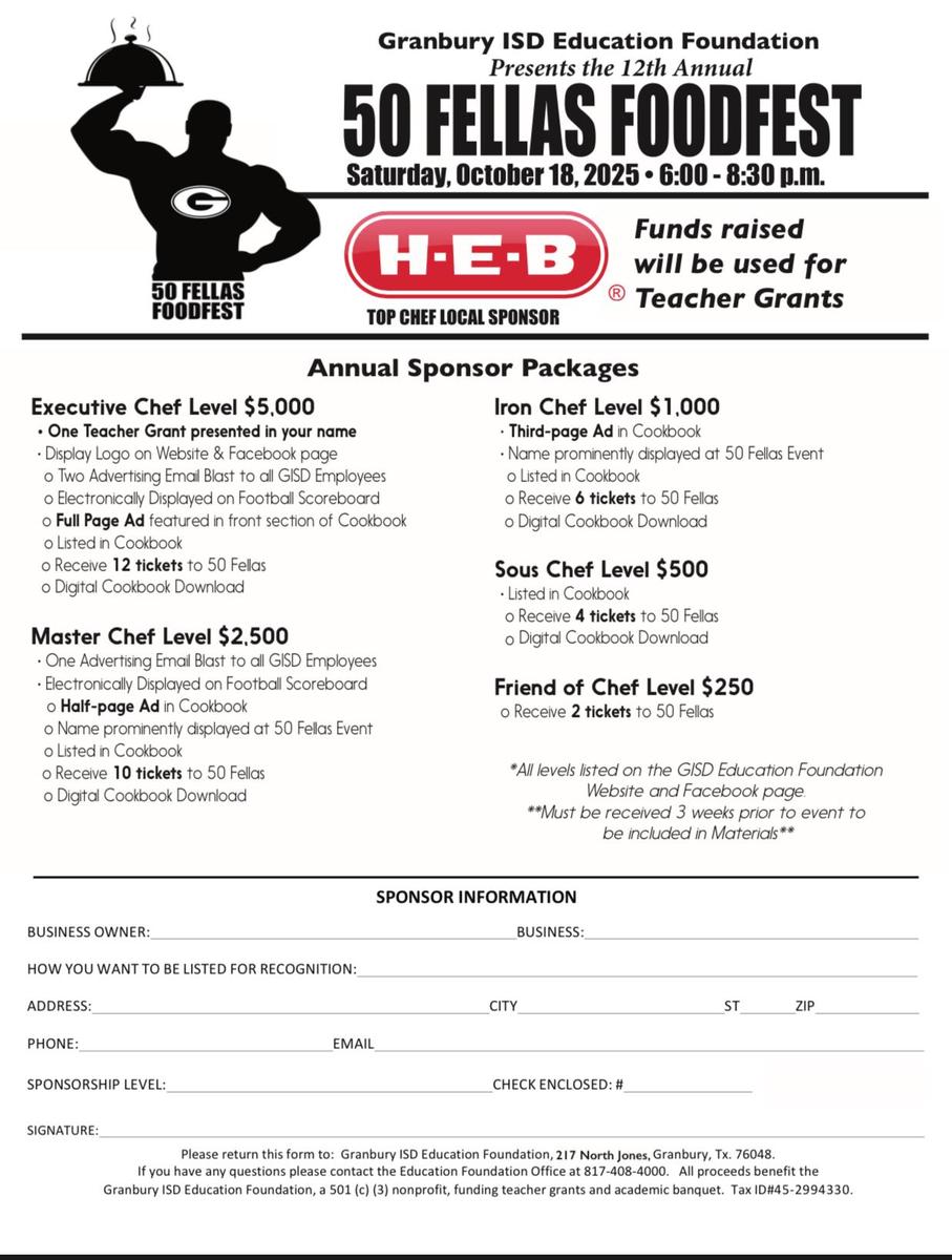 2025 Sponsorship Packages