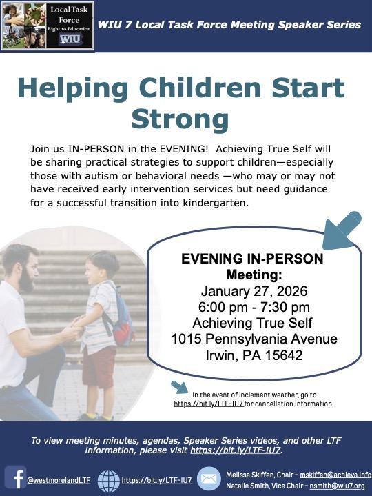 Flyer for WIU 7 Speaker Series January 27, 2026