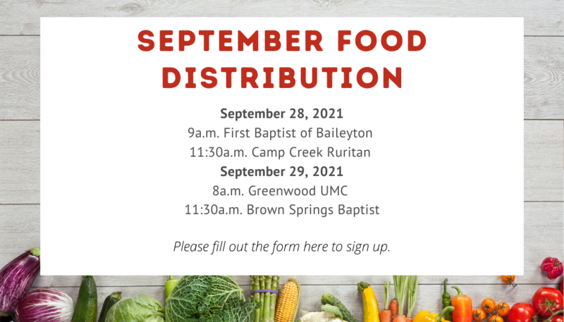 September Food Distrubution