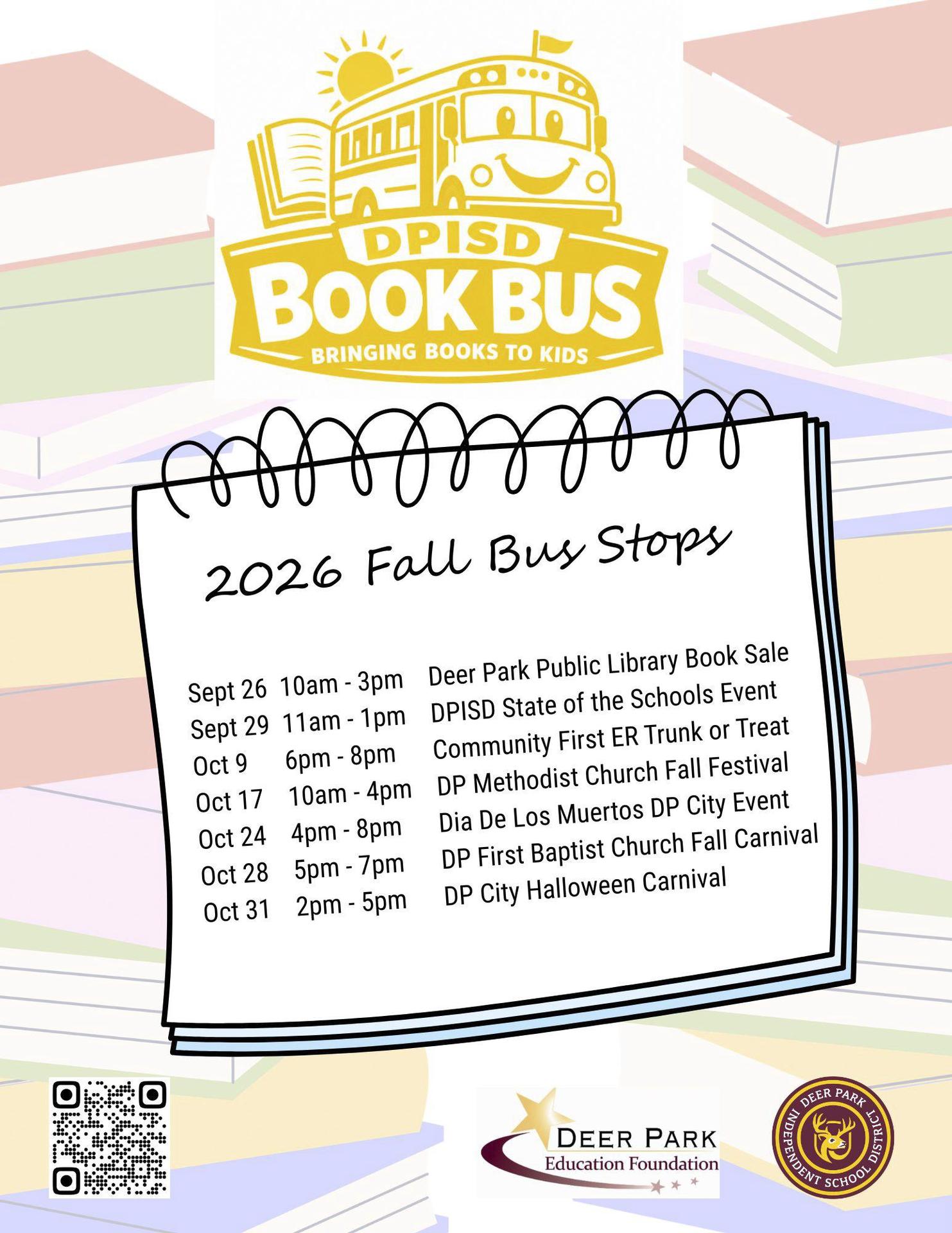 2026 Fall Book Bus Schedule
