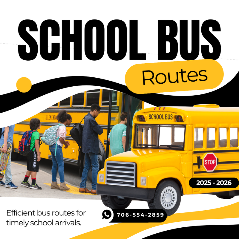 School Bus Routes-picture of bus with students loading
