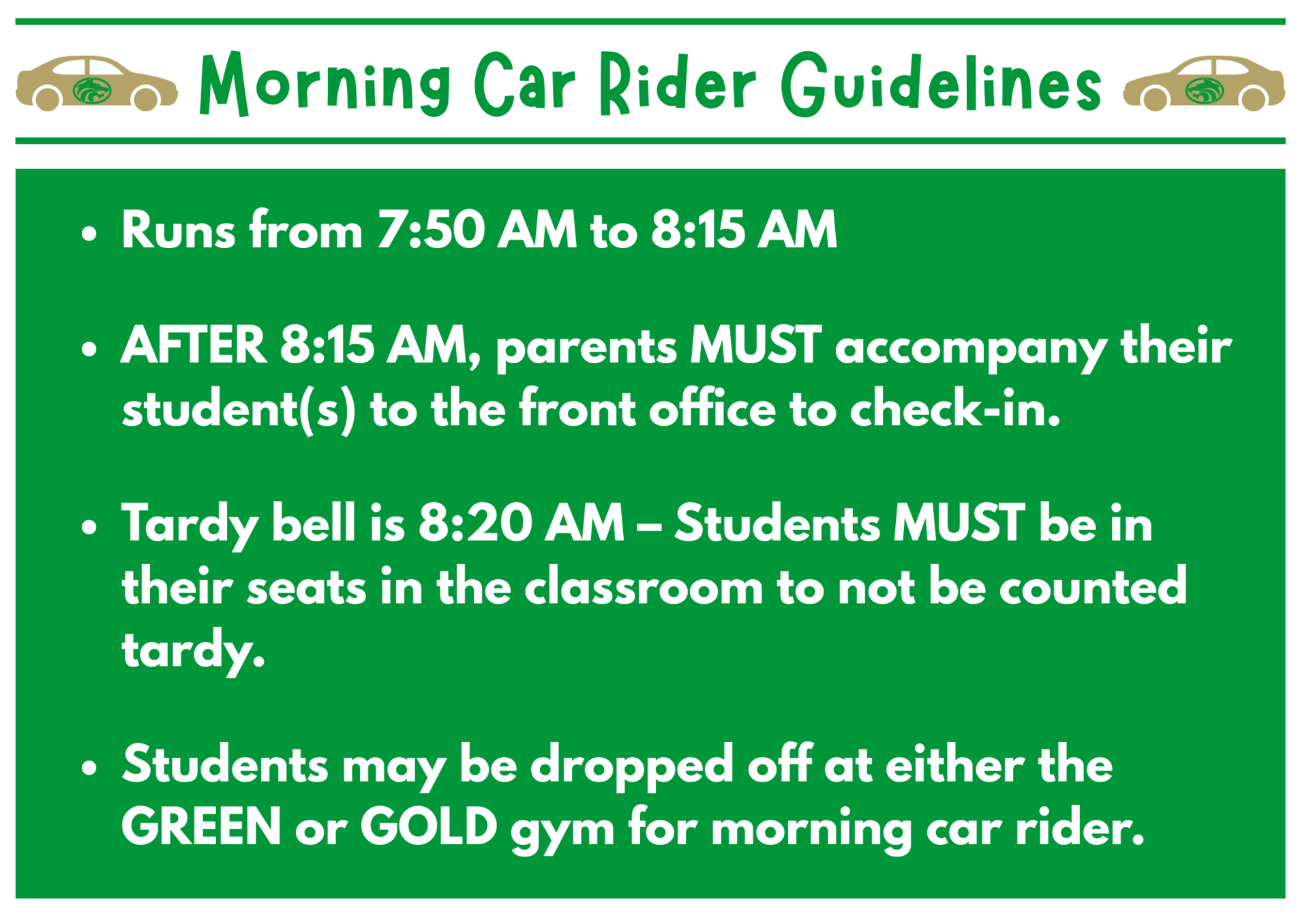 Morning Car Riders