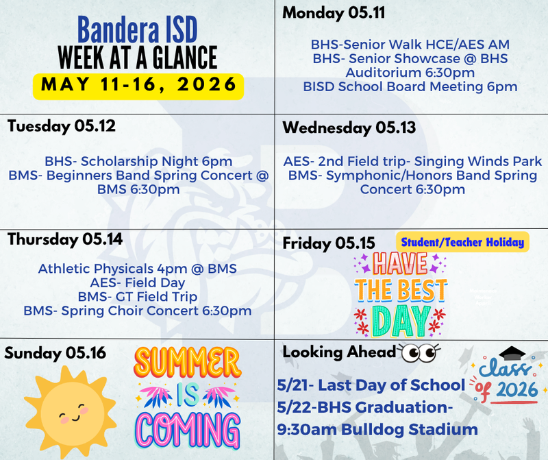 week at a glance
