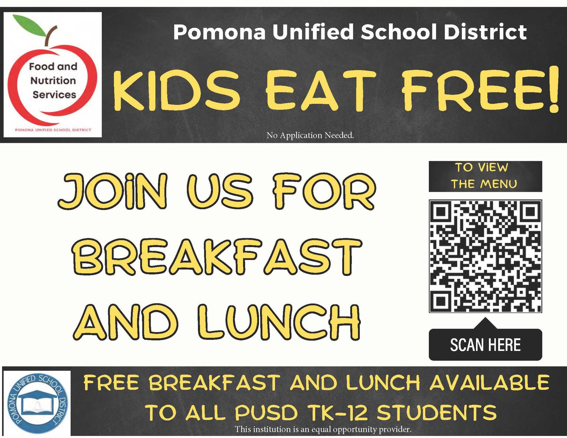 Free Meals Poster English