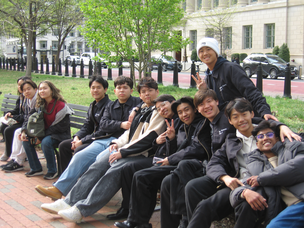 Constitution Team Taking a Break After a Long Day