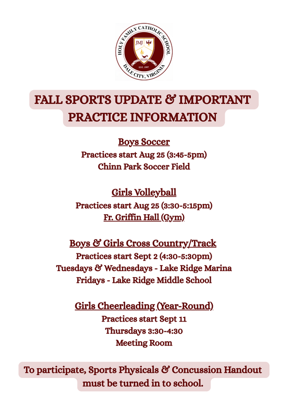 Fall Sports Update