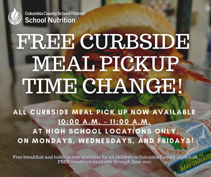 meal pickup time change graphic