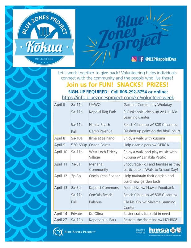 Blue Zones Project Volunteer Week!!! Featured Photo