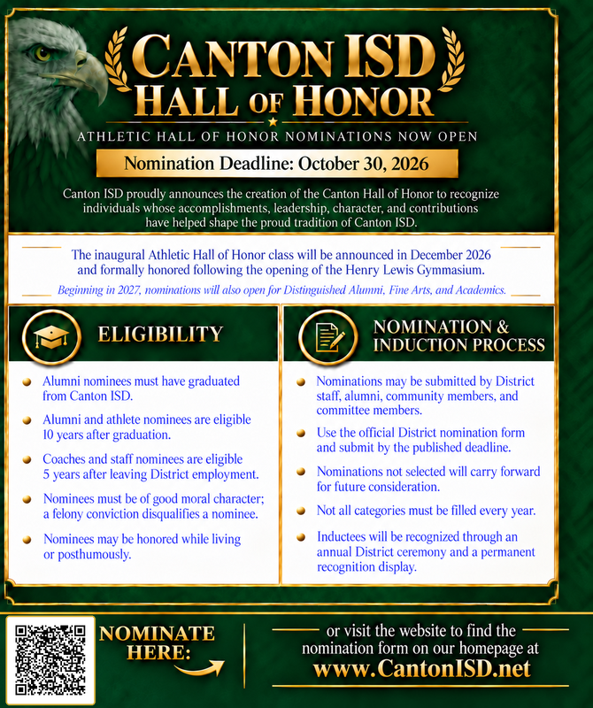 Canton ISD Hall of Honor