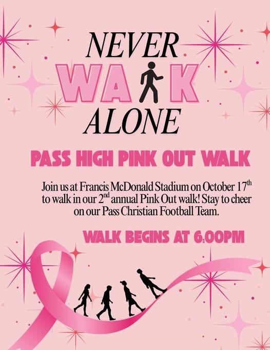 Together we fight, together we shine. Join us for the Pass High Pink Out Walk — because no one walks alone!