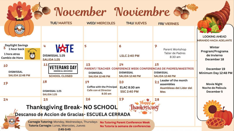 November calendar