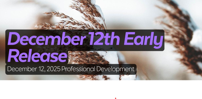 December 12th early release banner