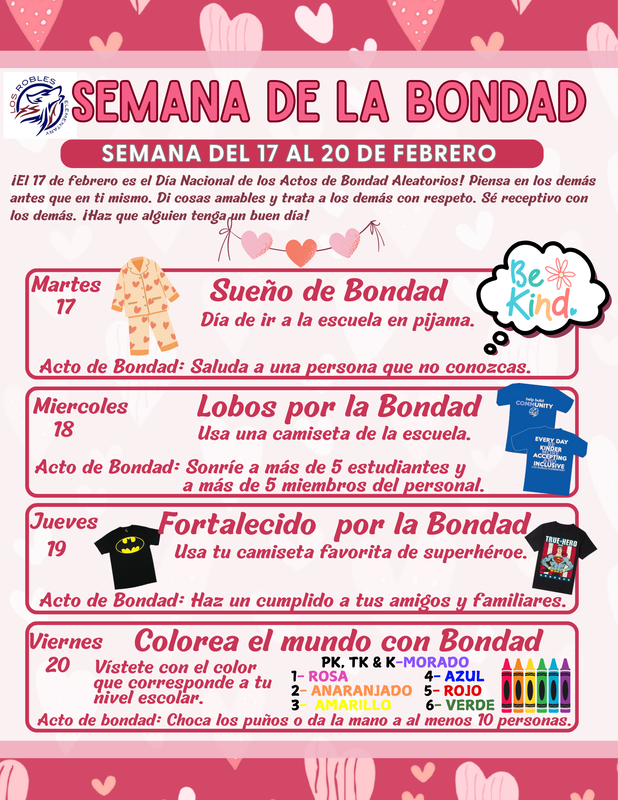Spanish version of Kindness Week