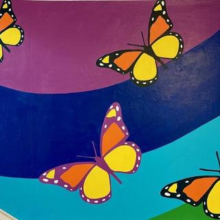 butterflies mural