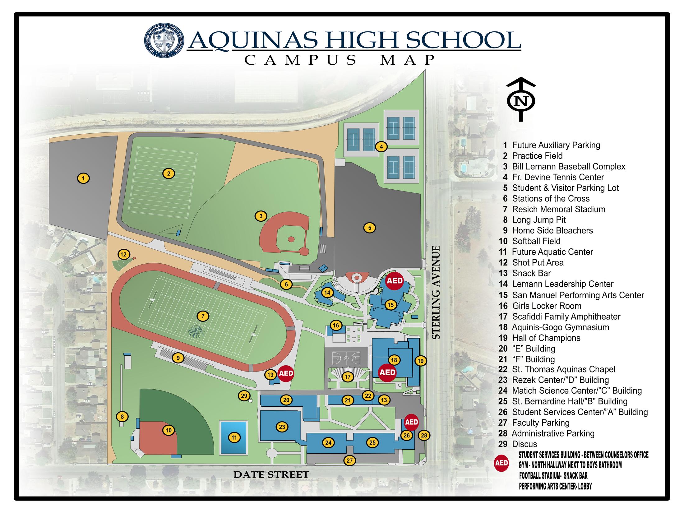 History Map Of The Campus About Us Aquinas High School History Map Of The Campus About Us Aquinas High School