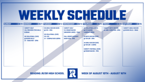 Weekly Schedule