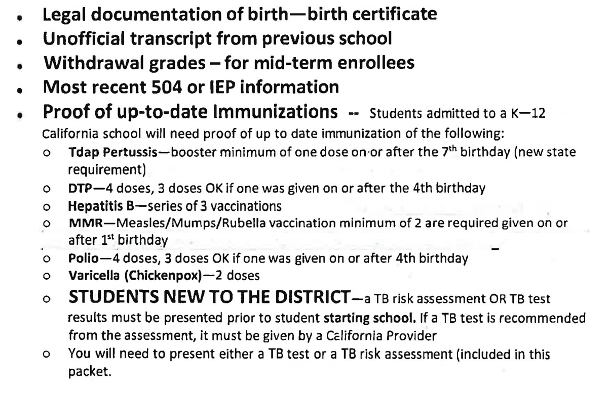 Enrollment Info