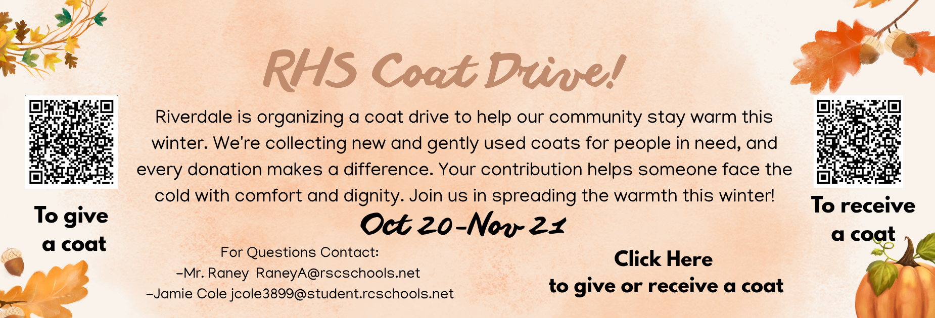 RHS Coat Drive