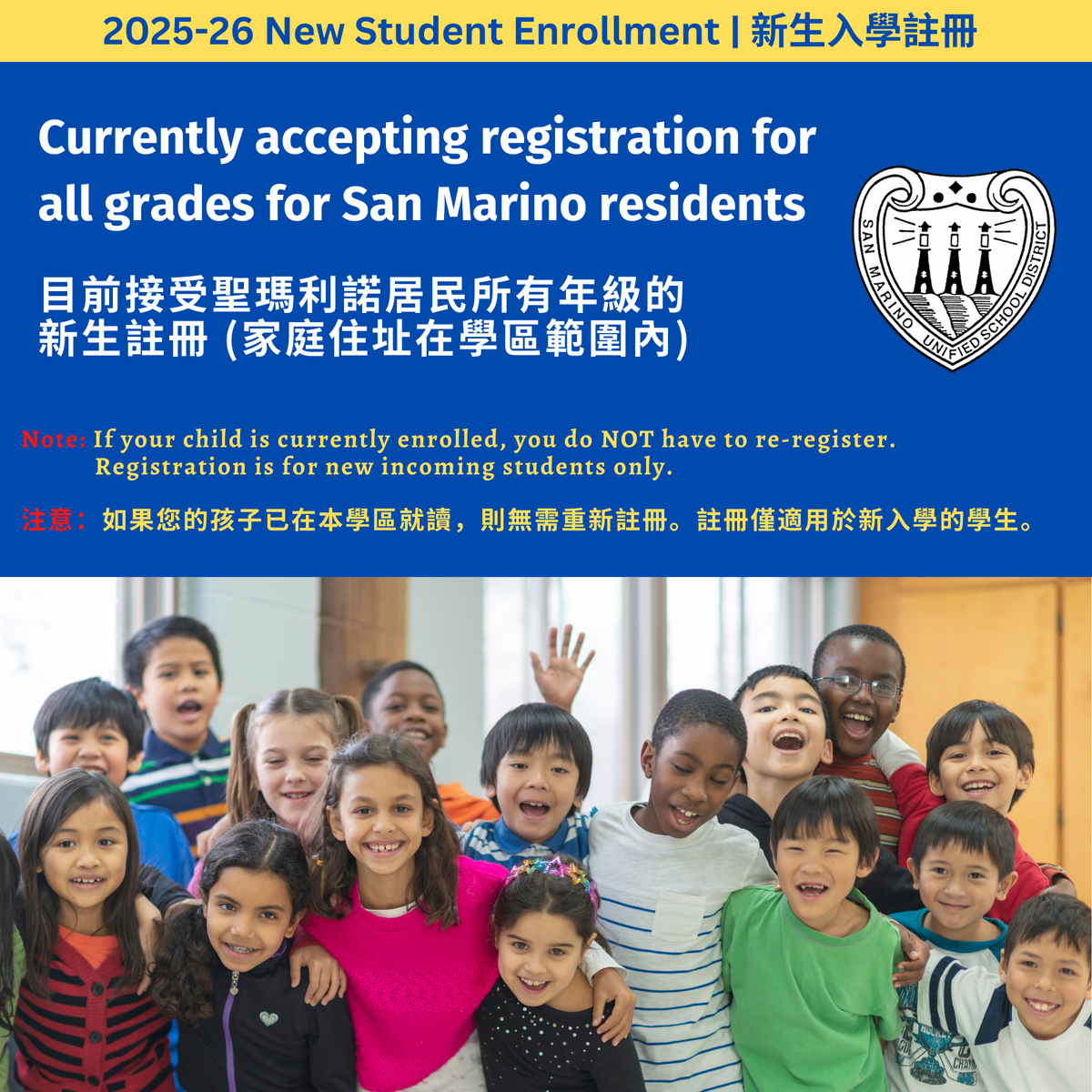 Registration info w/o interdistrict info